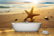 Starfish at sunset Wall Mural-Animals & Wildlife,Tropical & Beach,Landscapes & Nature-Eazywallz