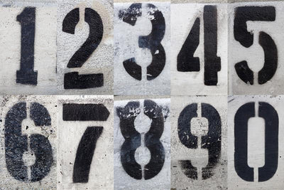 Stenciled numbers Wall Mural-Urban,Staff Favourite Murals-Eazywallz