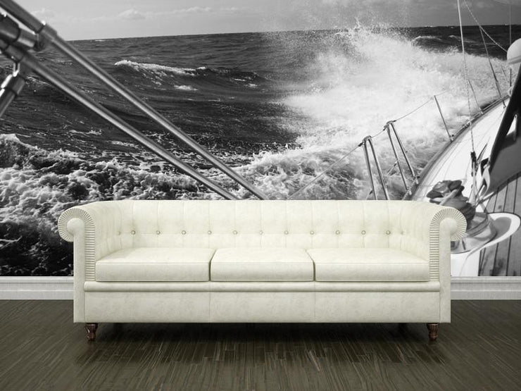 Storm on mediterranean sea Wall Mural-Sports-Eazywallz