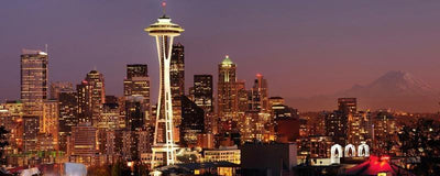 Striking Panorama of Seattle Skyline Wall Mural-Cityscapes,Panoramic-Eazywallz