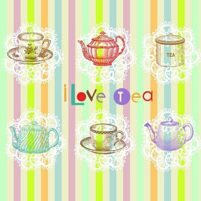 Tea set Wall Mural-Food & Drink,Modern Graphics-Eazywallz