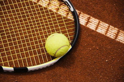 Tennis racket and ball on clay Wall Mural-Sports-Eazywallz