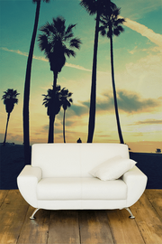 Venice Beach Sunset Wall Mural-Landscapes & Nature,Tropical & Beach-Eazywallz