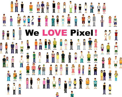 We love pixel! Wall Mural-Urban,Modern Graphics-Eazywallz