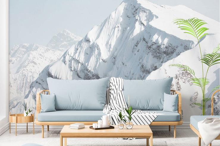 White Mountain Close Up Mural Wallpaper-Landscapes & Nature-Eazywallz