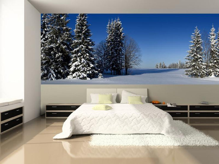 Winter Forest Panoramic Wall Mural-Landscapes & Nature,Panoramic-Eazywallz