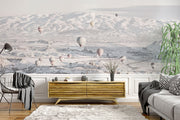 Winter Wonderland Wall Mural-Black & White,Landscapes & Nature-Eazywallz