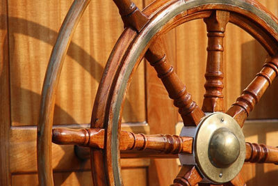 Wooden rudder in a ship Wall Mural-Sports-Eazywallz