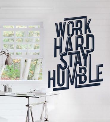 Work Hard Stay Humble Wall Mural-Buildings & Landmarks,Vintage-Eazywallz