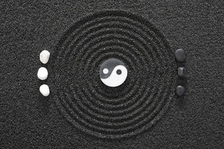 Yin and Yang Wall Mural-Black & White,Zen,Textures-Eazywallz